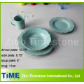 Керамический Цвет Тиснением Комплект Dinnerware